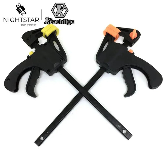 4" Quick Ratchet Release Speed Squeeze Wood Working Clamp Clip Kit Spreader Gadget Tool DIY Handle /Random Color from PriceLows™