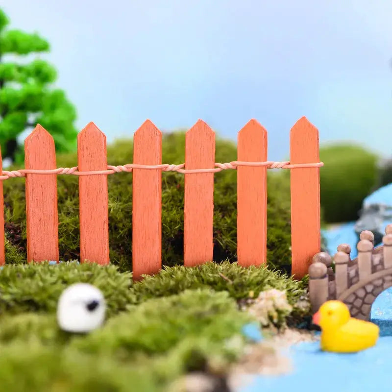 1pc Mini Fence, Garden And Bonsai Decoration Fairy Tale Garden Fence Wooden Decoration, DIY HandicraftProject Mini Picket Fence from PriceLows™