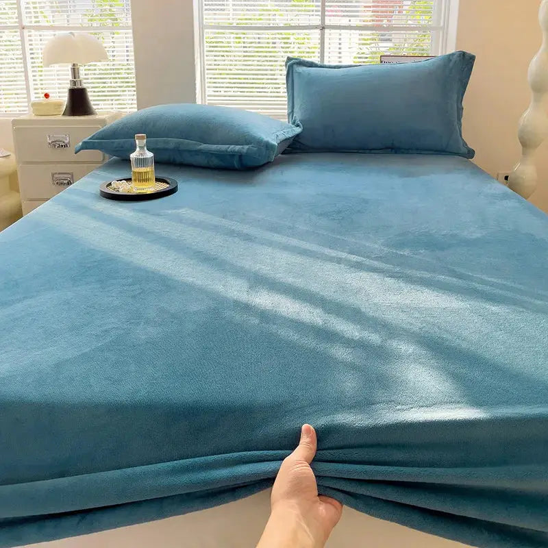 Flannel Fitted Sheet | Deep Pocket 25cm | Fade Resistant | Single To King