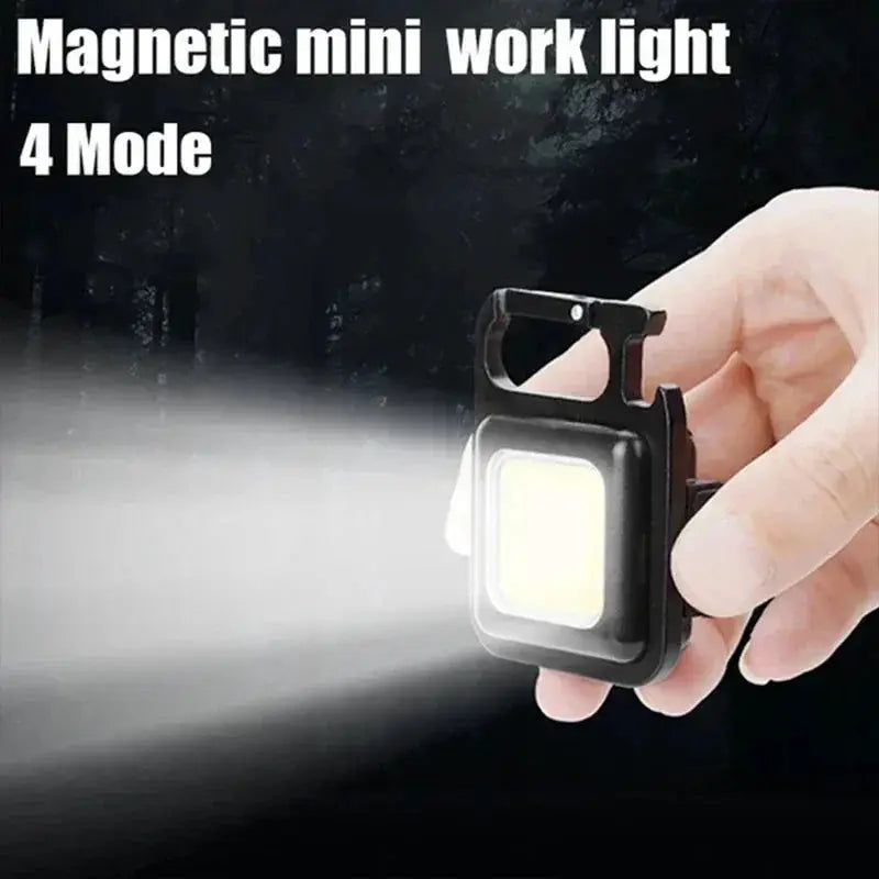 Portable Keychain Light Mini Multifunctional Camping Flashlight USB Rechargeable Work LED Bright COB Pocket Clip Lantern 1-10Pcs from PriceLows™