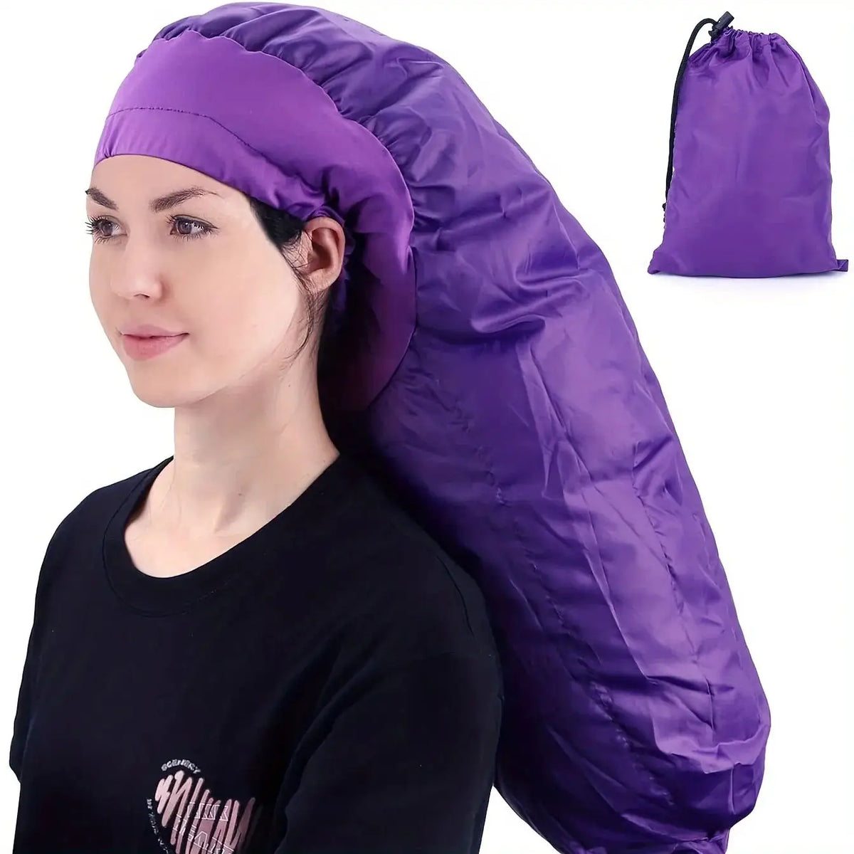 Hair Dryer Bonnet | Adjustable Straps | Deep Conditioning Cap | One Size