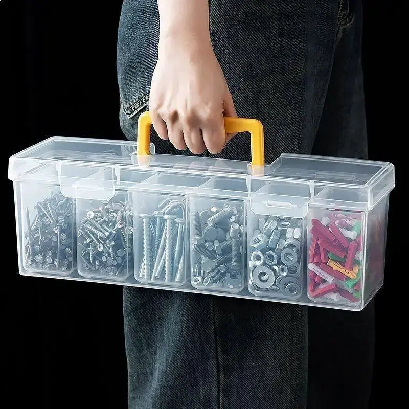 Professional Multi Compartment Tool Organizer Hardware Storage Box with Transparent Lid for Home and Workshop Use from PriceLows™