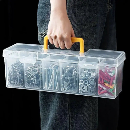 Professional Multi Compartment Tool Organizer Hardware Storage Box with Transparent Lid for Home and Workshop Use from PriceLows™