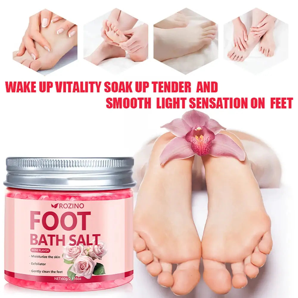 Rose Infused Sea Salt | Exfoliating Bath Soak | Deep Cleansing Manicure Pedicure