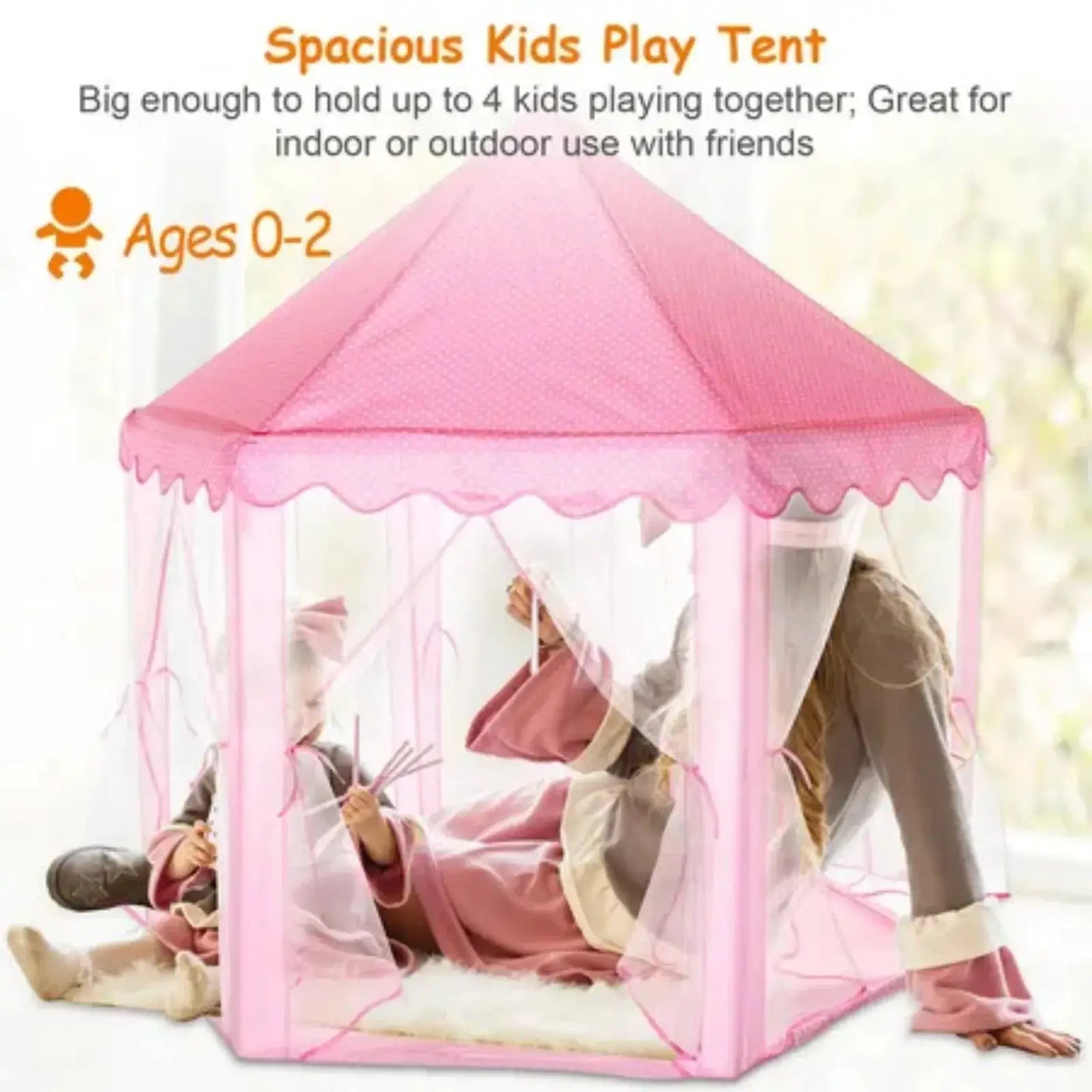 Kids Play Tents Princess for Girls Princess Castle Children Playhouse Indoor Outdoor Use from PriceLows™