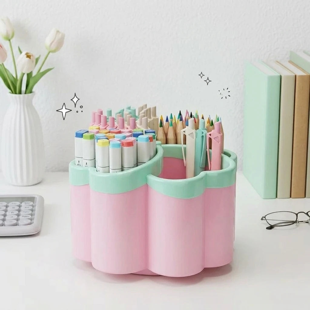 Desktop Storage Box | 4 Compartments | Polished Finish | Height Under 27 In