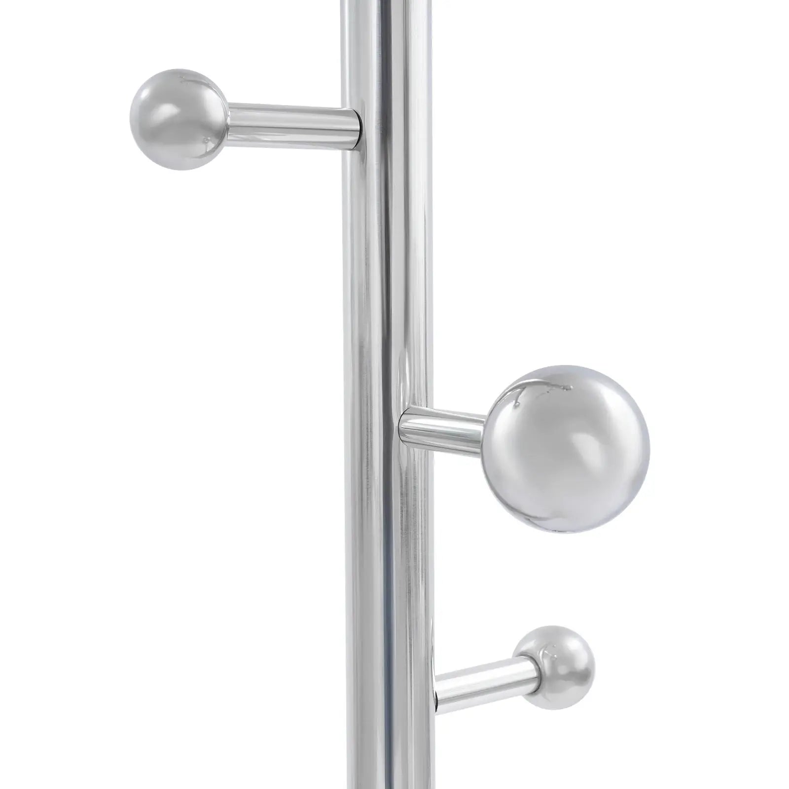 Coat Rack, Freestanding Coat Stand with 8 Spherical Hooks, Stainless Steel Corner Coat Storage Rack for Entryway Bathroom from PriceLows™