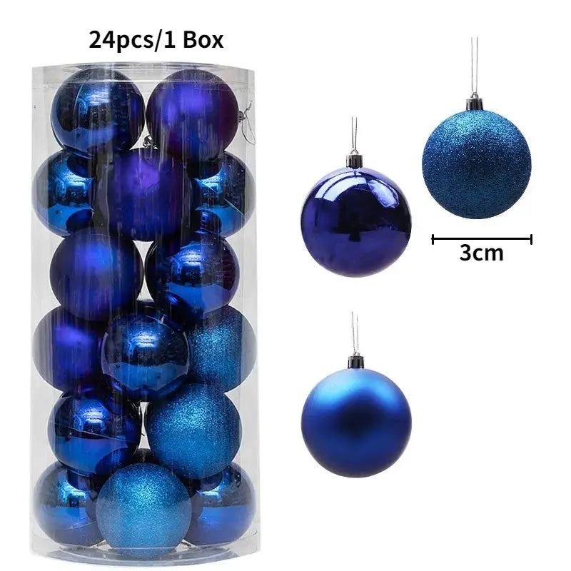 Christmas Tree Ornaments | Plastic Baubles | Indoor Decor | 24 Or 36 Pcs