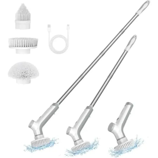 Electric Spin Scrubber | 3 Angles | 2 Speeds | 3 Brush Heads
