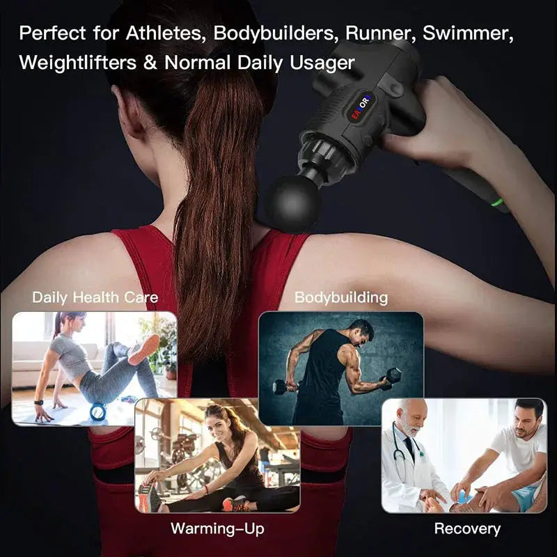 Massage Gun | 24V Thermal Heat | 14 Heads | 2500mAh Battery