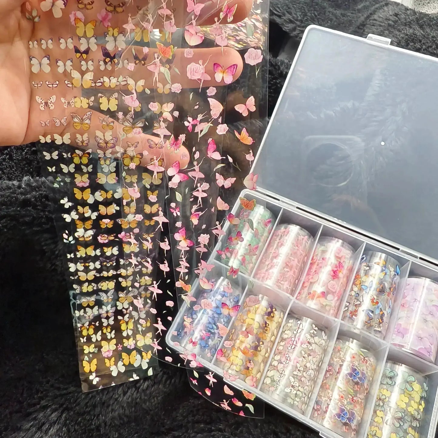 10Rolls Halloween Flower Plaid Angel Marble Bow Nail Foils Transfer Paper Nail Art Stickers Decal Nails Decoration from PriceLows™