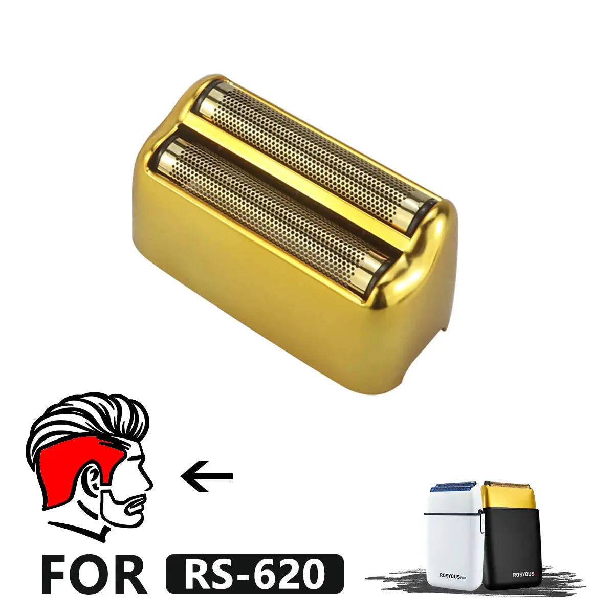 ROSYOUS for RS-620 Original Replacement Double Foiled Net Cover Blade Electric Shaver Repair Accessories from PriceLows™