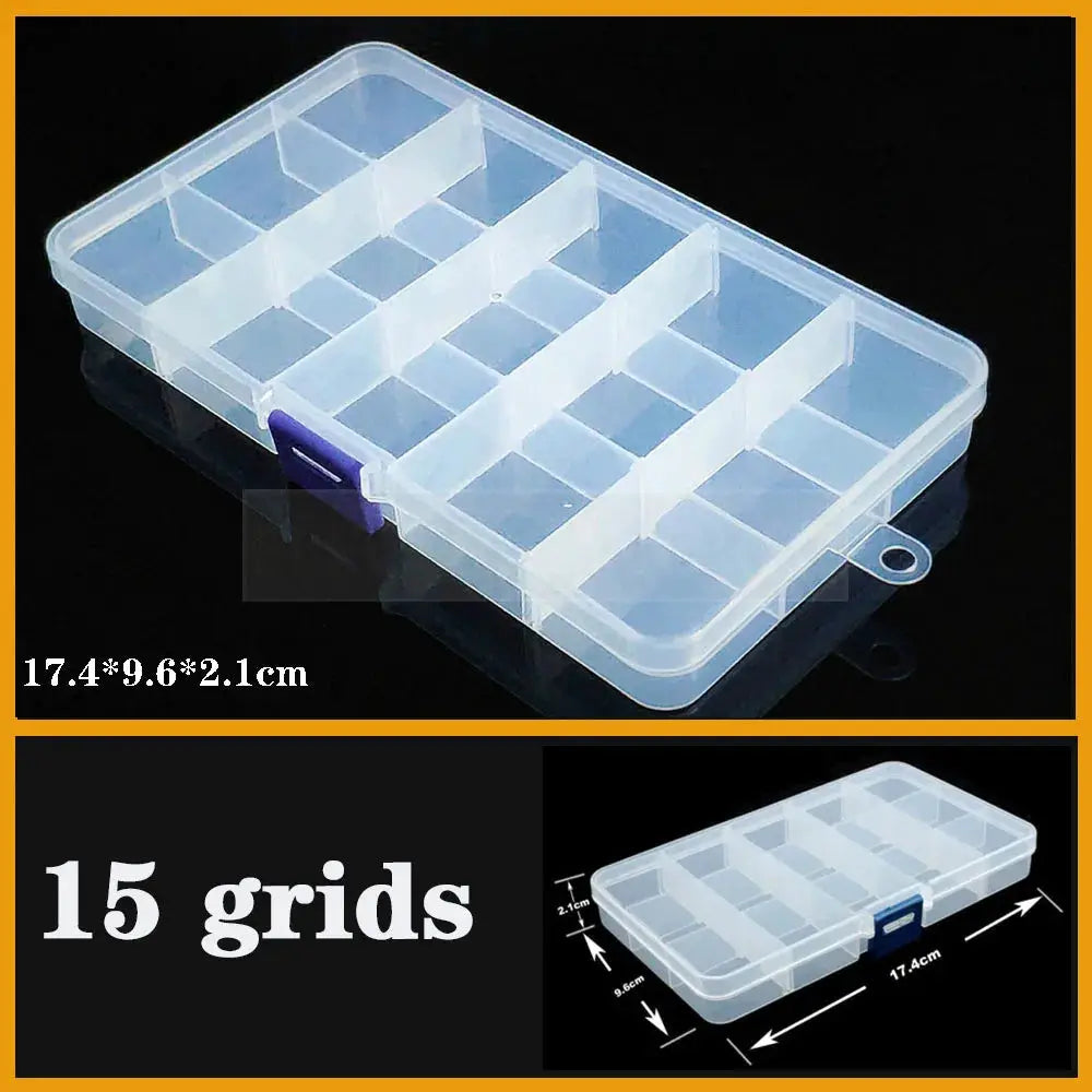 Transparent Plastic box Screw Compartment Box Jewelry Earring Display Case Container Clear Terminal Organizer Tool Storage boxes from PriceLows™