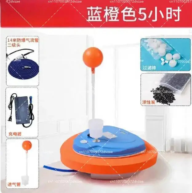 Diving Snorkel Equipment with Mobile Ventilator Support Up to 10M Depth, 2.7-5H Underwater Snorkel for Winter Ice Diving from PriceLows™