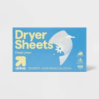 Fabric Softener Dryer Sheets | Fresh Linen Scent | Static Control | 105 Count