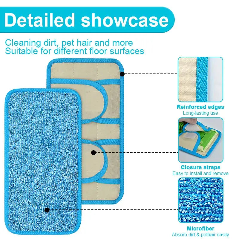 1/2PCS Mop Pad for Swiffer Sweeper Microfiber Floor Washable Reusable Mop Cloths Wet and Dry Flip Mop Cleaning Tools from PriceLows™