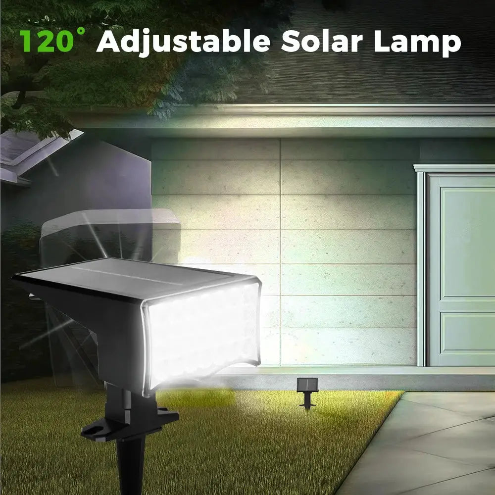 New 2 Pack 28 LED Solar Lawn Lights Outdoor, with Light Sensor, Waterproof Solar Spotlights, Decor for Garden Yard Solar Light from PriceLows™