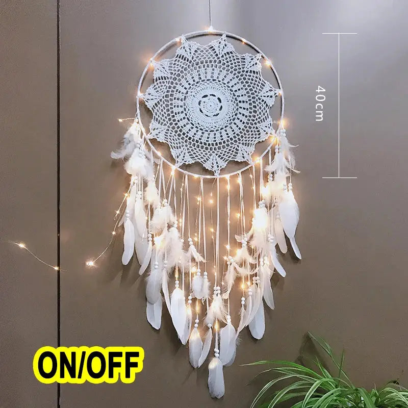 big dream catcher hanging/light decoration nordic decoration home girls room/nursery/kids decor dreamcatcher children room new 5 from PriceLows™