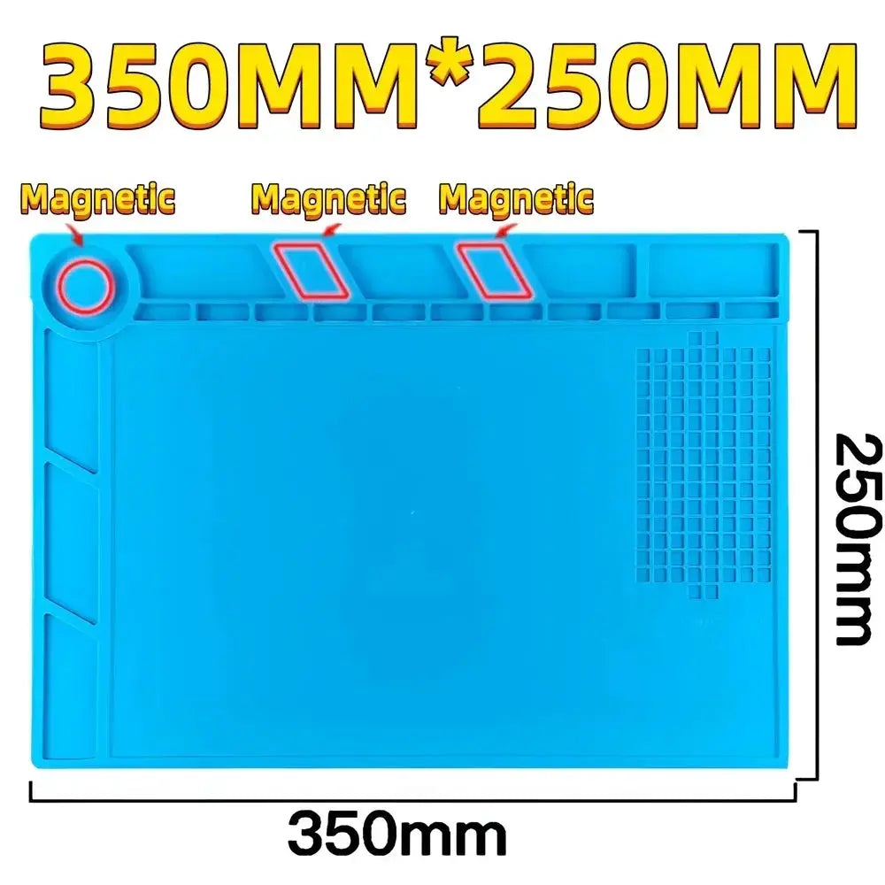 Magnetic Mat Silicone Repair Mat Circuit Board Soldering Pad Heat Resistant 932°F Anti-Static for ESD Iron Phone Repair from PriceLows™