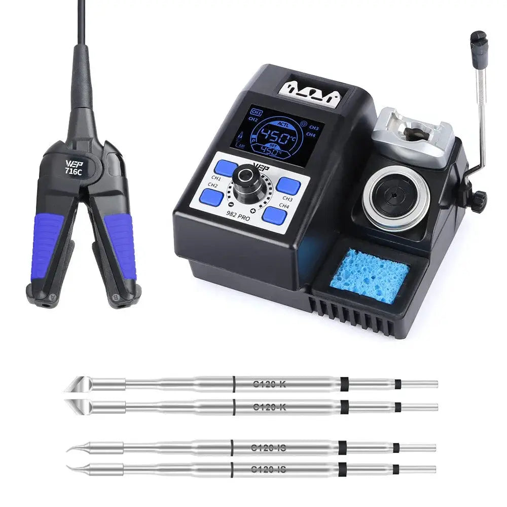 WEP Hot Tweezers Soldering Iron Station 982 PRO Precision Desoldering Station For Micro-components Repair DIY SMD Welding 982DSE from PriceLows™