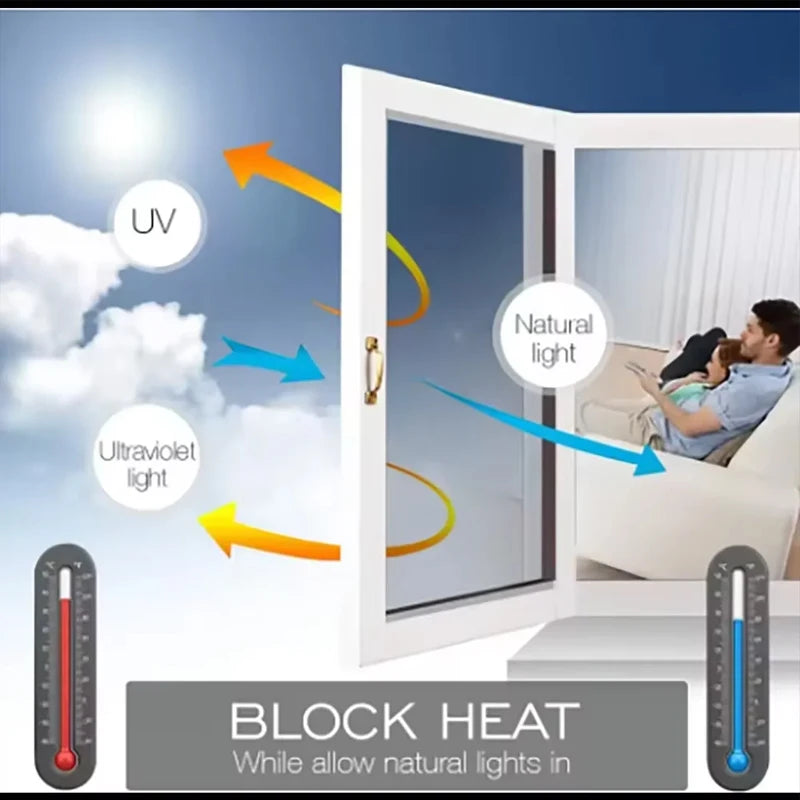 Wallpaper Window Privacy Film Heat Insulation Ultraviolet-proof Electrostatic Adsorption Anti Peeping Glass Stickers One Way from PriceLows™