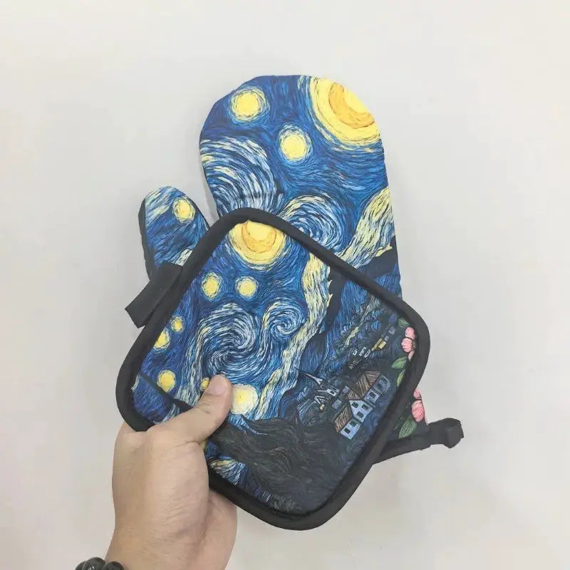 Oven Mitts | Leopard Pattern | Insulated Canvas Knit