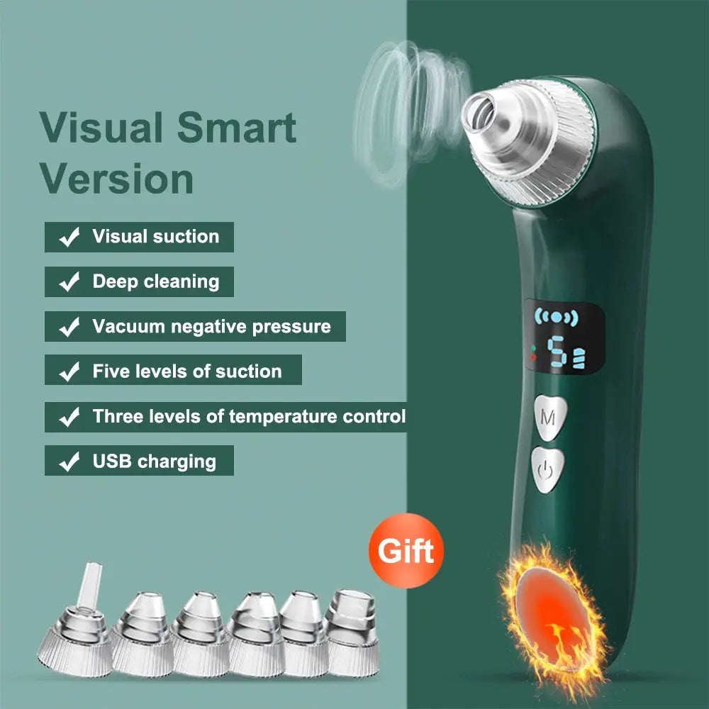 Smart Visual Blackhead Remover Hot and Cold Compress Acne Cleaner Sturdy Blackheads Acne Remover Face Deep Cleansing with Camera from PriceLows™