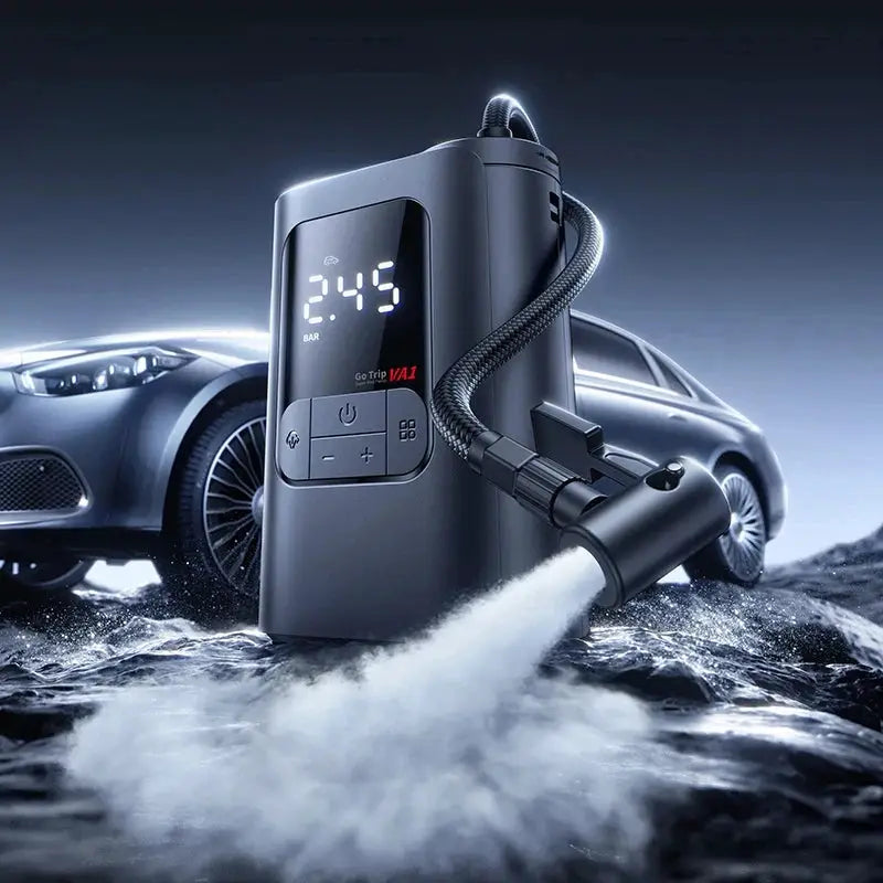 Portable Air Pump | 7500mAh Battery | Auto Stop, 5 Presets | Car/Motorcycle/Bike