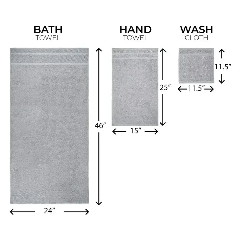 10 Piece Towel Set with Upgraded Softness & Durability, Grey from PriceLows™