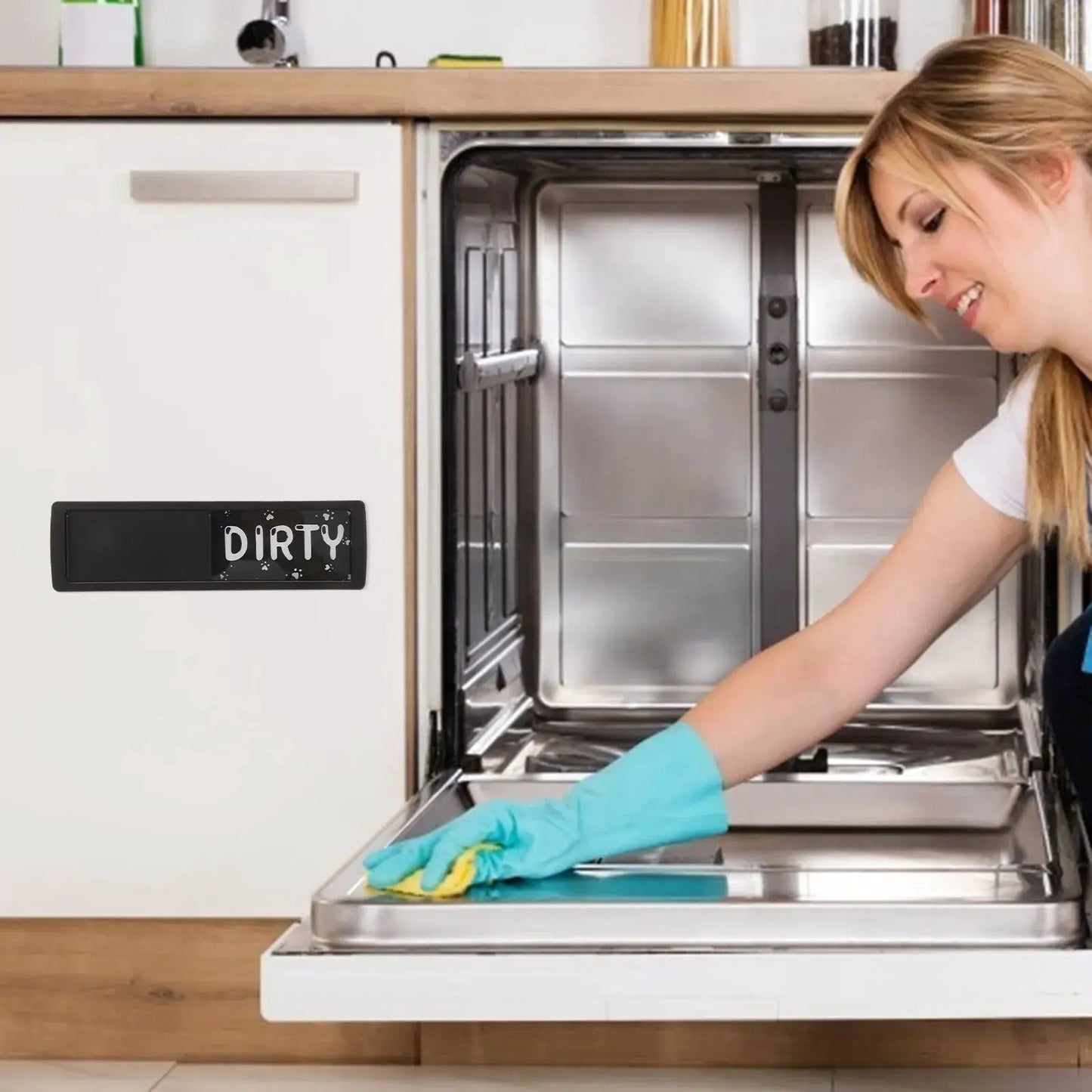 Magnetic Dishwasher Sign | Clean Dirty Indicator | Easy Flip Design | Standard