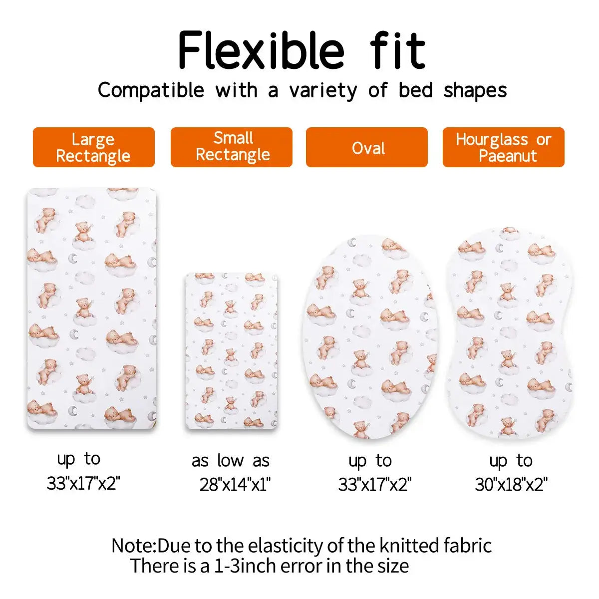 Elinfant 100% Polyester Baby Fitted Crib Sheet Soft Baby Mattress For Boys and Girls from PriceLows™