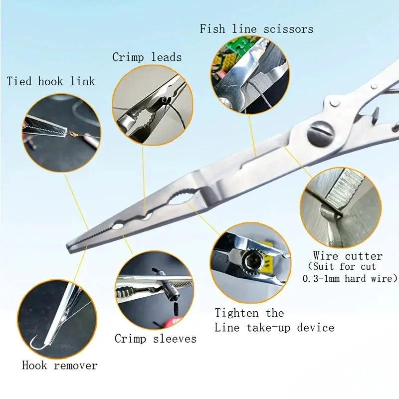 Fishing Pliers | Multifunctional Hook Remover | Line Cutter | Ring Opener