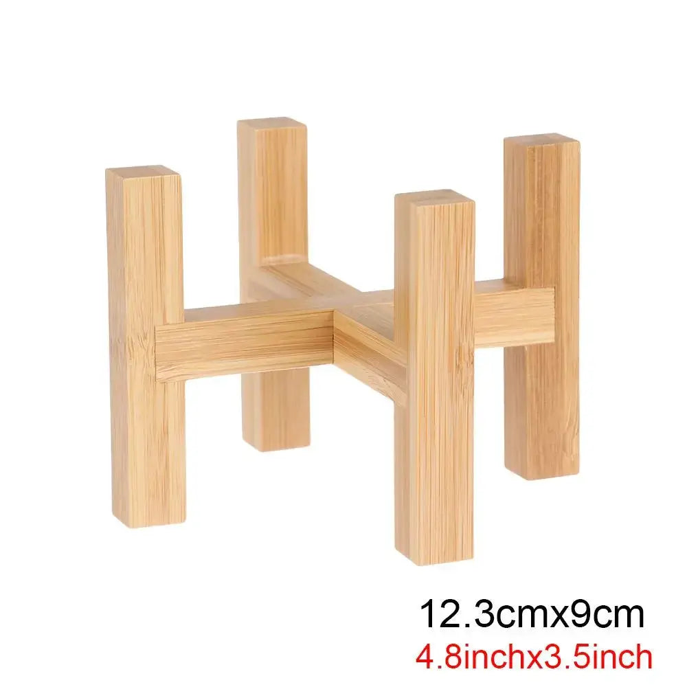 Floor-Standing Bonsai Display Stand Wood Flowerpot Holder Flower Pot Base Indoor Outdoor Home Decoration Tray Garden Supplies from PriceLows™