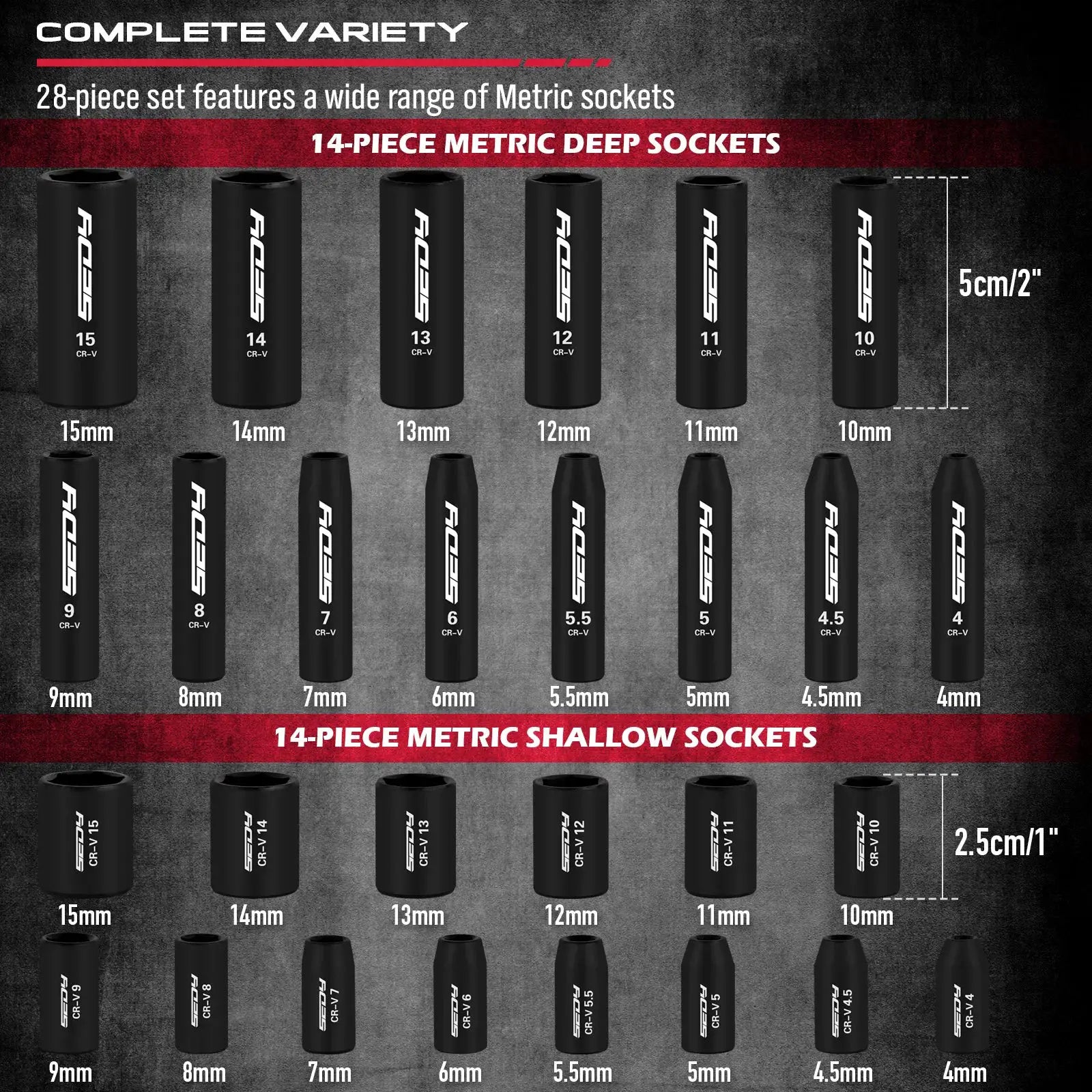 SEDY 64-Piece 1/4" Drive Impact Socket Wrench Driver-Bits Set Cr-V Metric&SAE Deep and Shallow Socket Set S2 Power Bits from PriceLows™