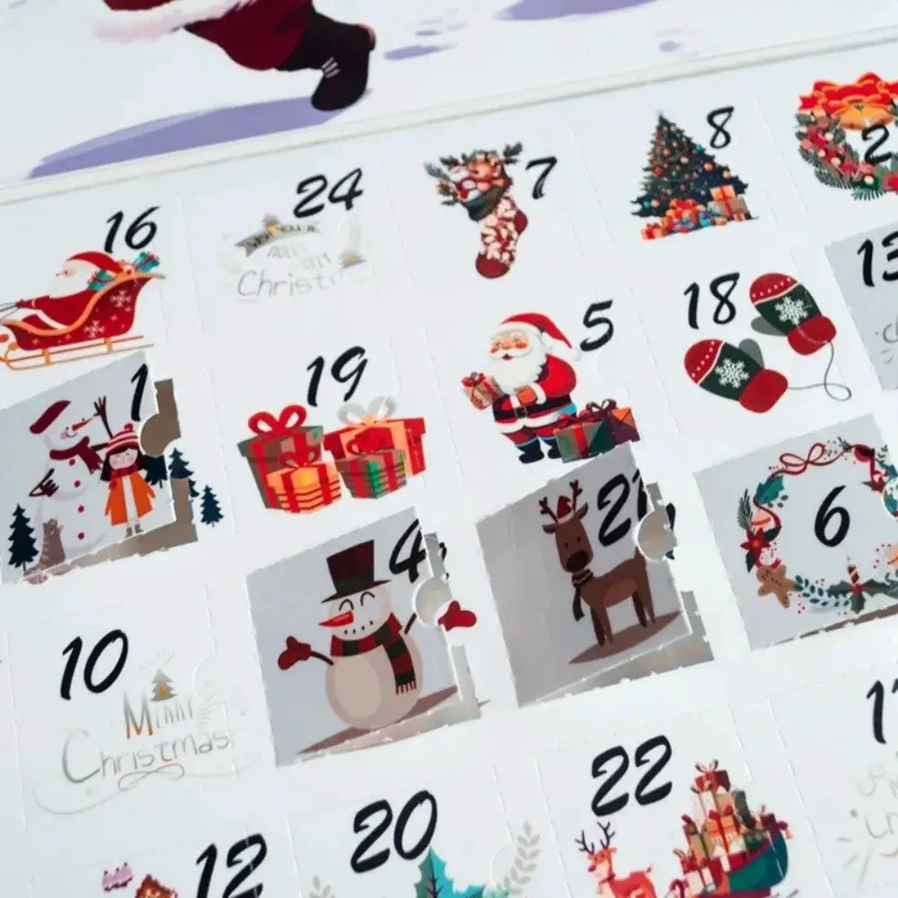 Christmas Advent Calendar | 24 Grids | DIY Fillable | Plastic