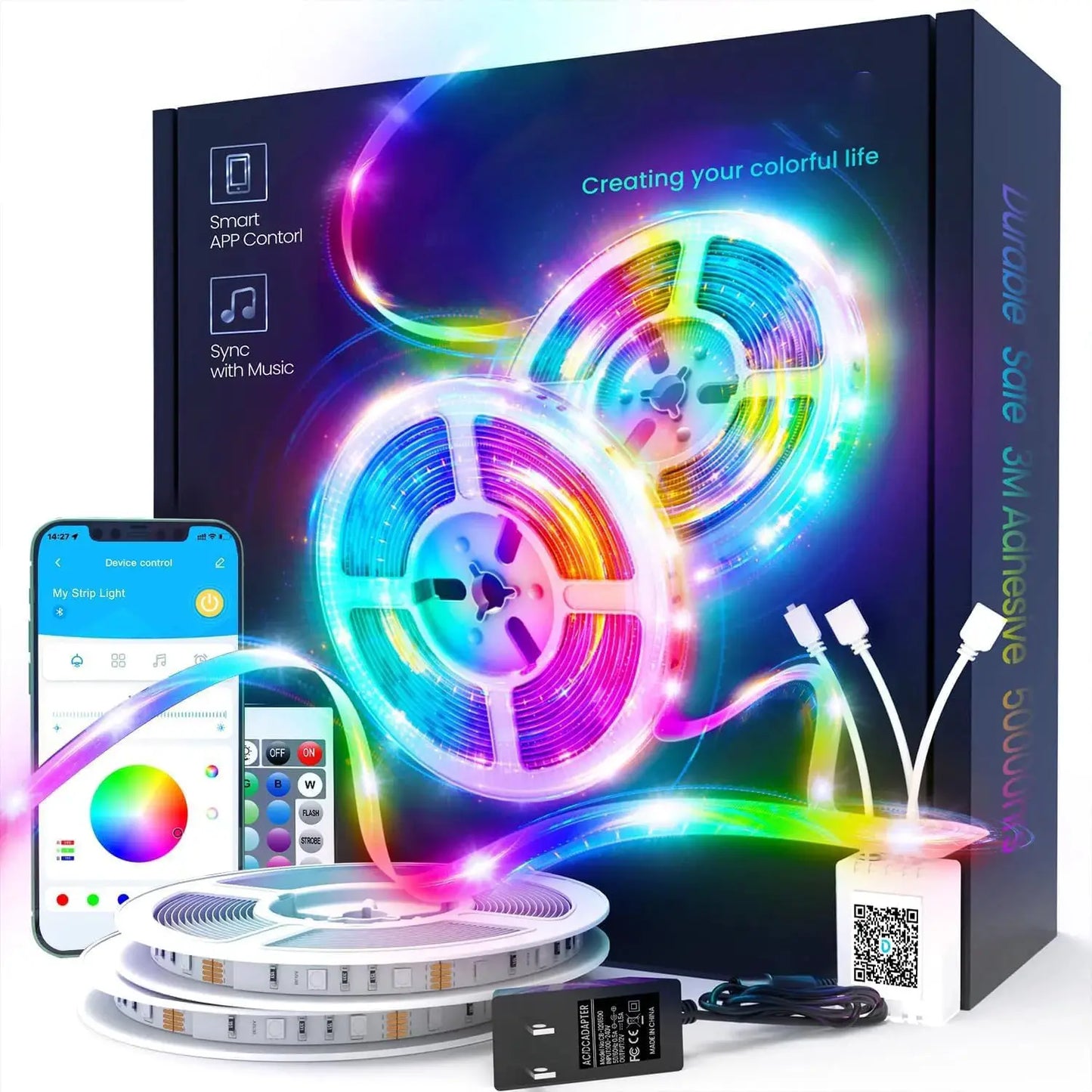 WiFi USB LED Strip Works with Alexa Tuya Smart Life 1M 5M 10M 20M TV Backlight Flexible Tape Light Music Sync Ambient Lighting from PriceLows™