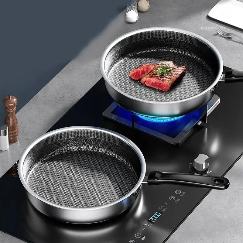 Frying Pan | 316L Stainless Steel | Induction Compatible | 28cm Flat Bottom