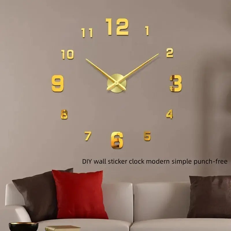 Simple LED wall clock with night light function, silent, modern decorative digital wall clock, DIY 3D digital wall clock from PriceLows™