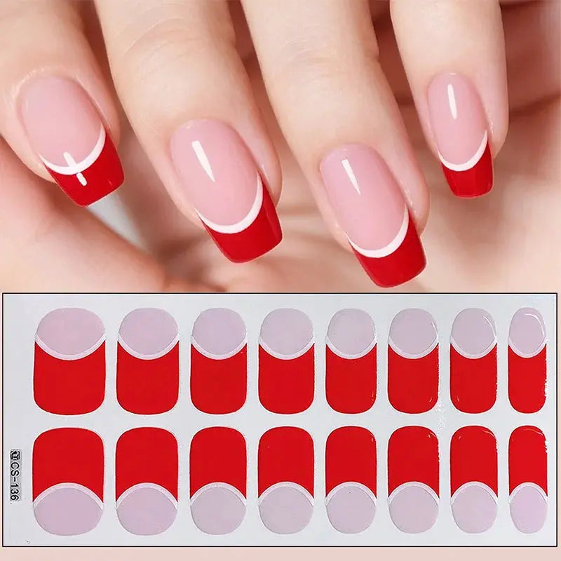 Full Cover Nail Stickers Fashion Nail Polish Nail Decoration Sparkling Glitter Self Adhesive Manicure Designer Nail Art Sticker from PriceLows™