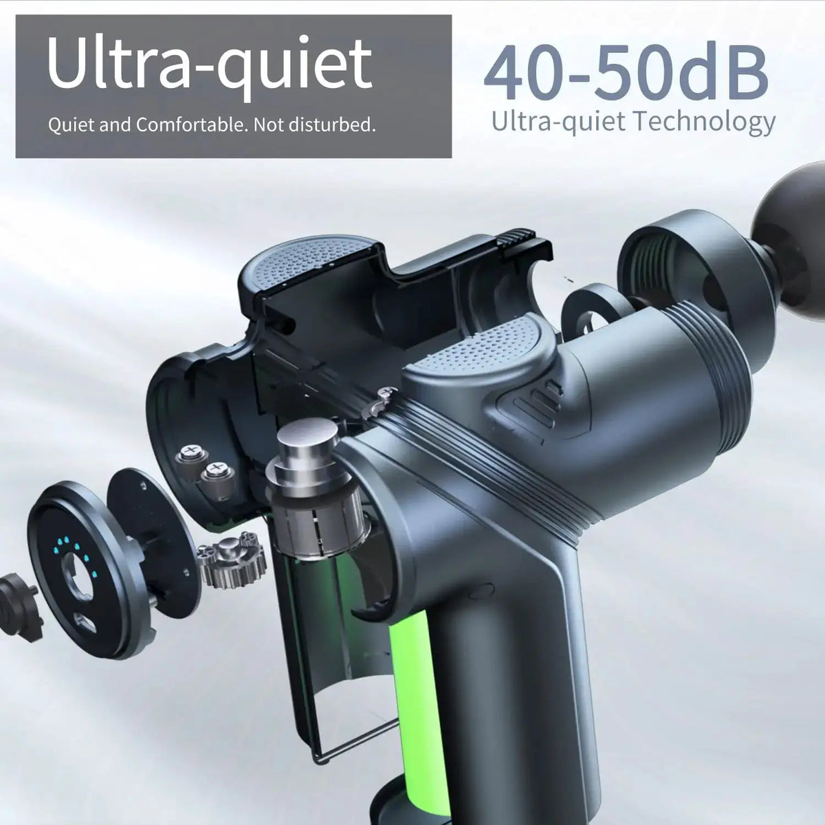 Mini Massage Gun | Brushless Motor | 4 Interchangeable Heads