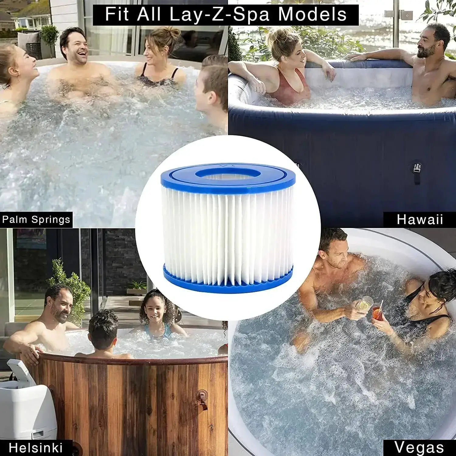 2/4Pcs New Pool Accessorie Lazy Lay-Z-Spa Filters VI Cartridge, Hot Tub Spa Swimming Pool Pool Accessories from PriceLows™