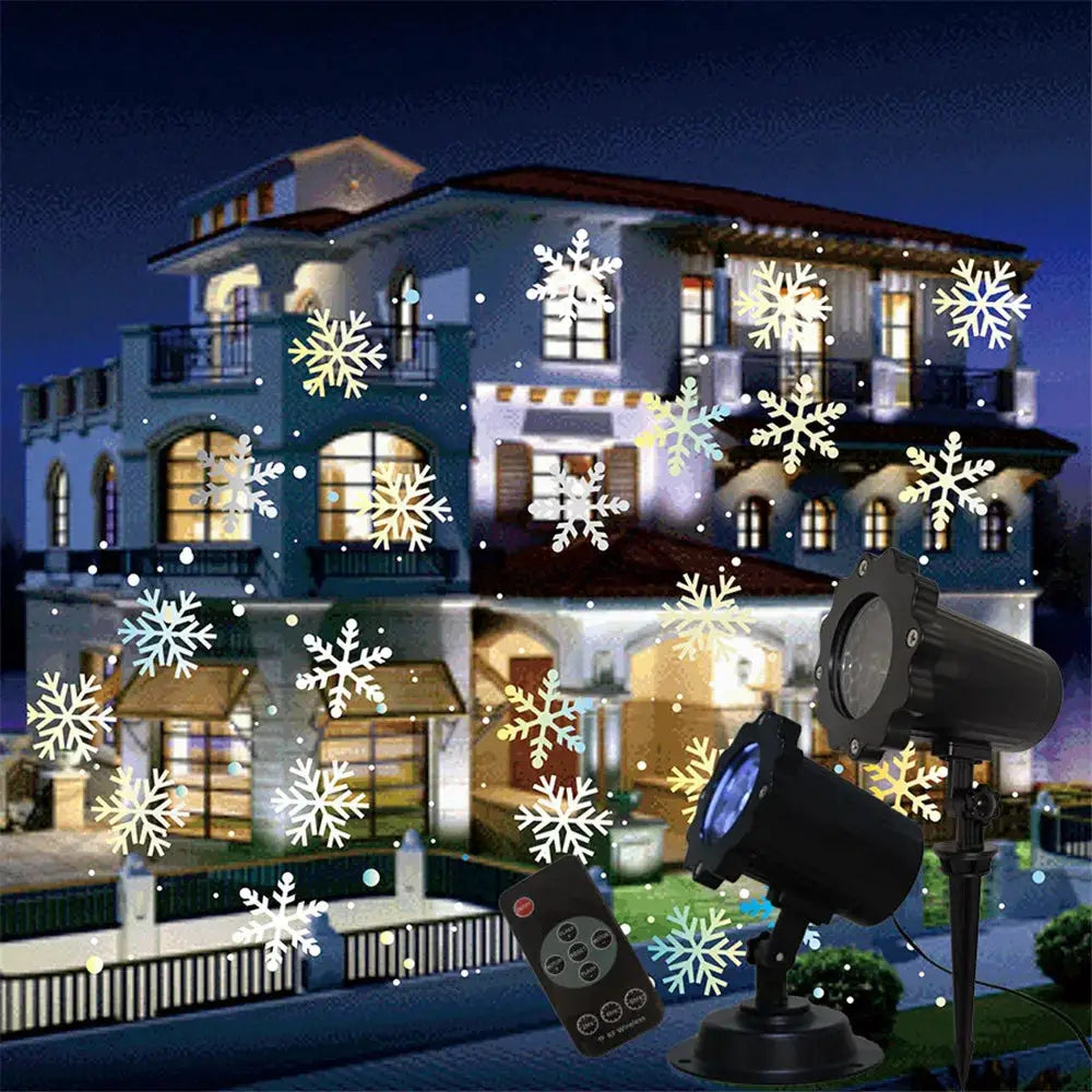Snowflake Projector Lights | IP65 Waterproof | Rotating Holiday Display