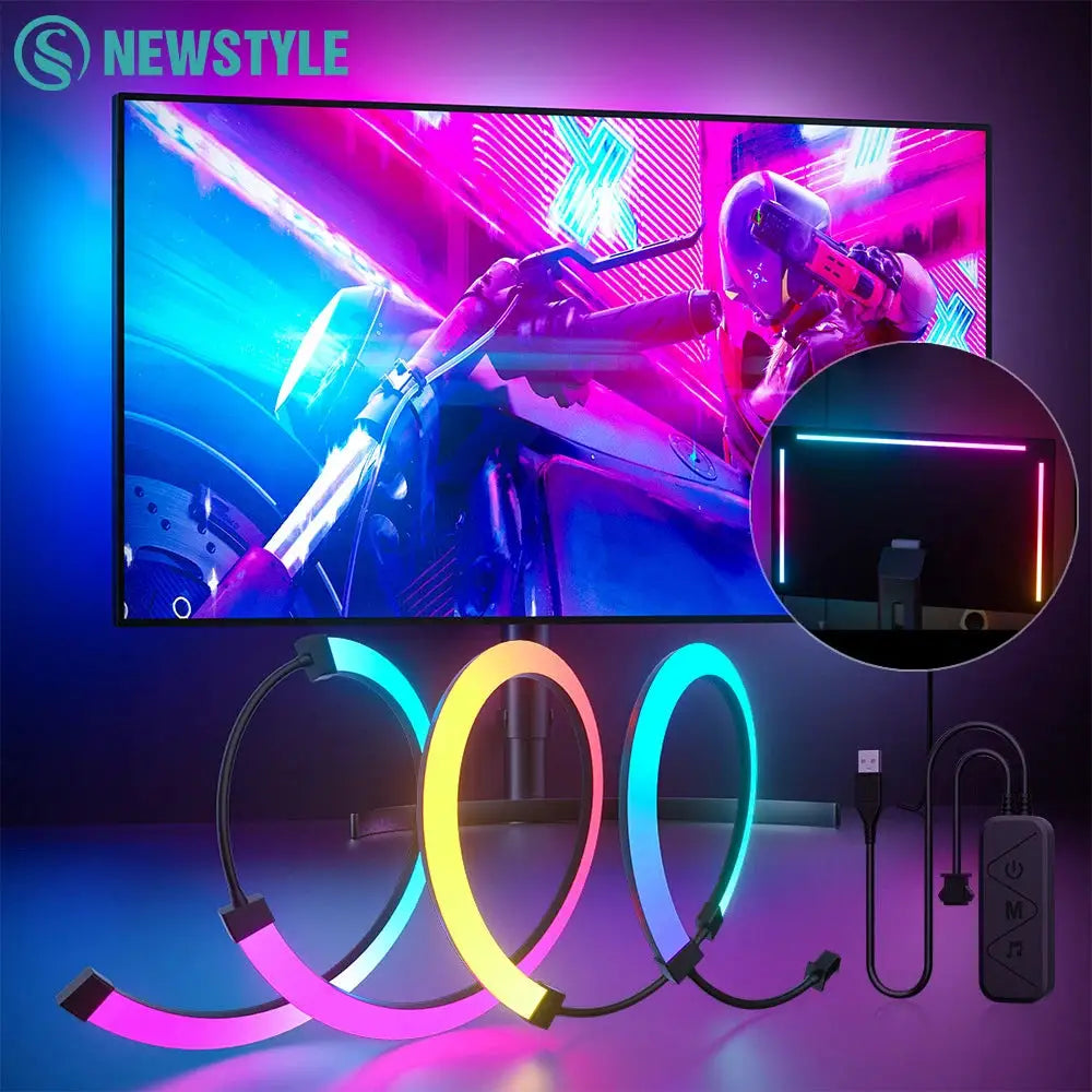 RGB Gaming Lights Strip Monitor Backlight LED Display Sync PC Atmosphere Screen APP Music Synchronization Decor Game Room Party from PriceLows™