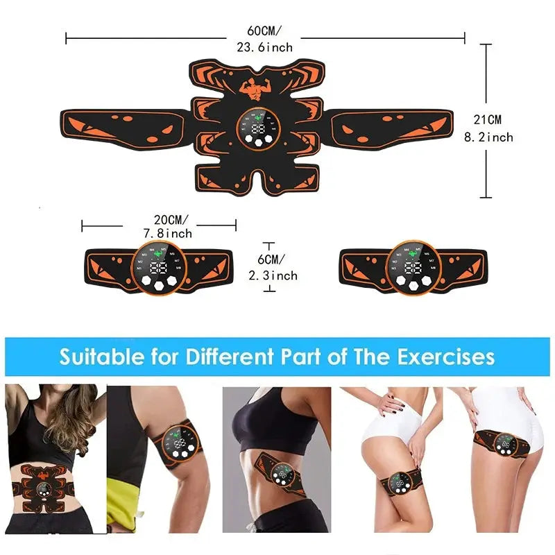 EMS Ab Stimulator | 6 Pack Muscle Toner | Battery Powered