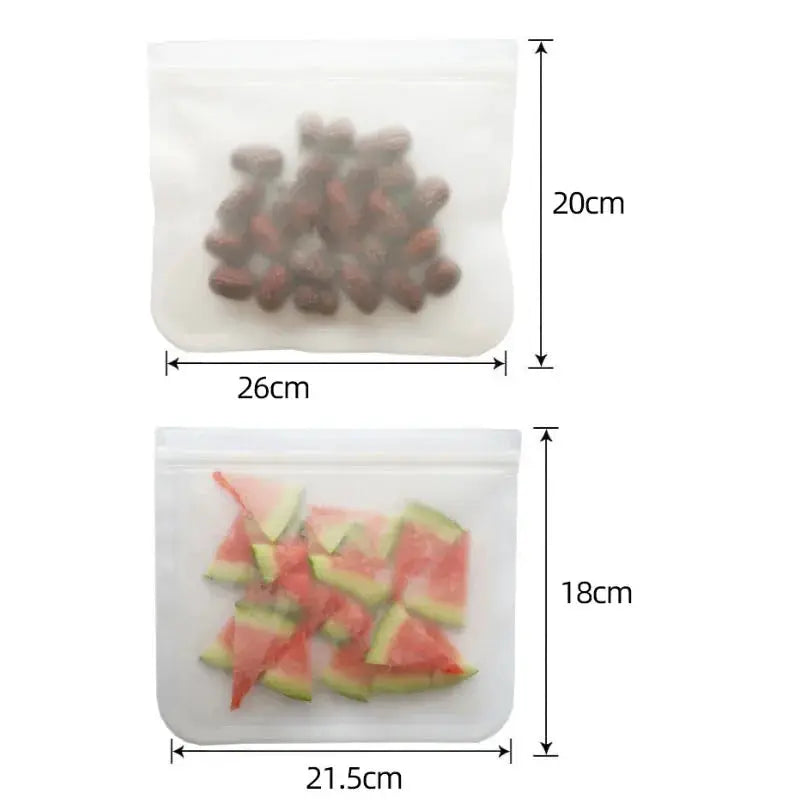 Reusable Food Storage Bags | Leakproof Zip Shut | Stand Up Design | CF296