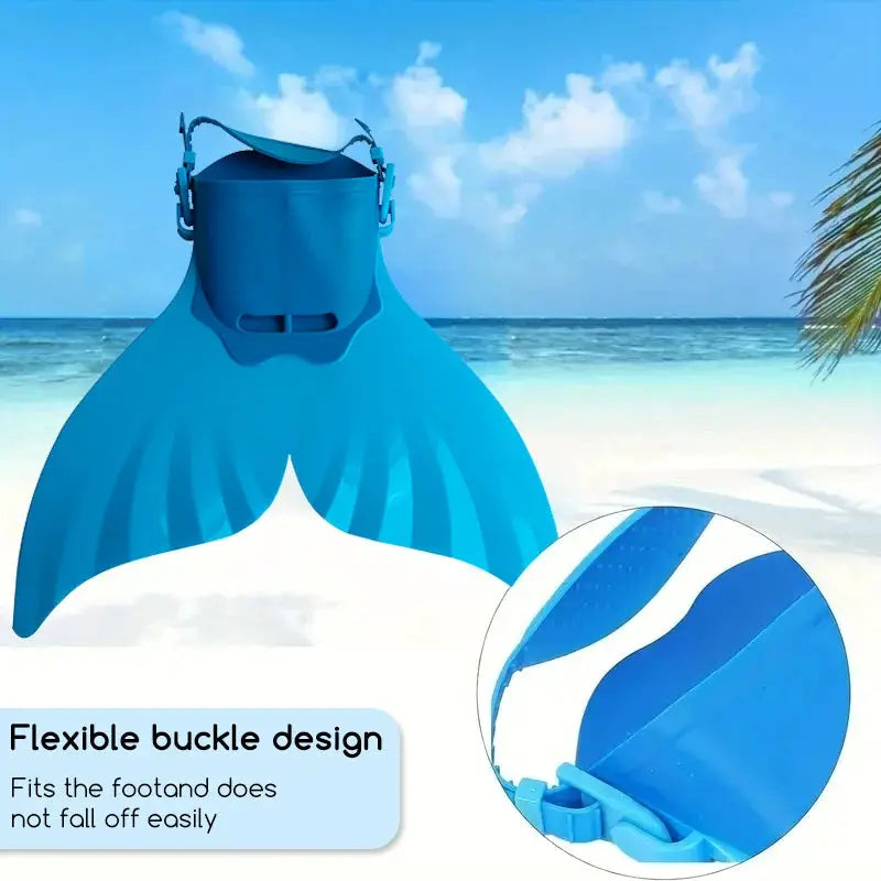 Children Mermaid Fins Two Types Training Pink Flipper Swim Diving Feet Tail Monofin Siamese Webbed Feet Seafront Pool Equipment from PriceLows™