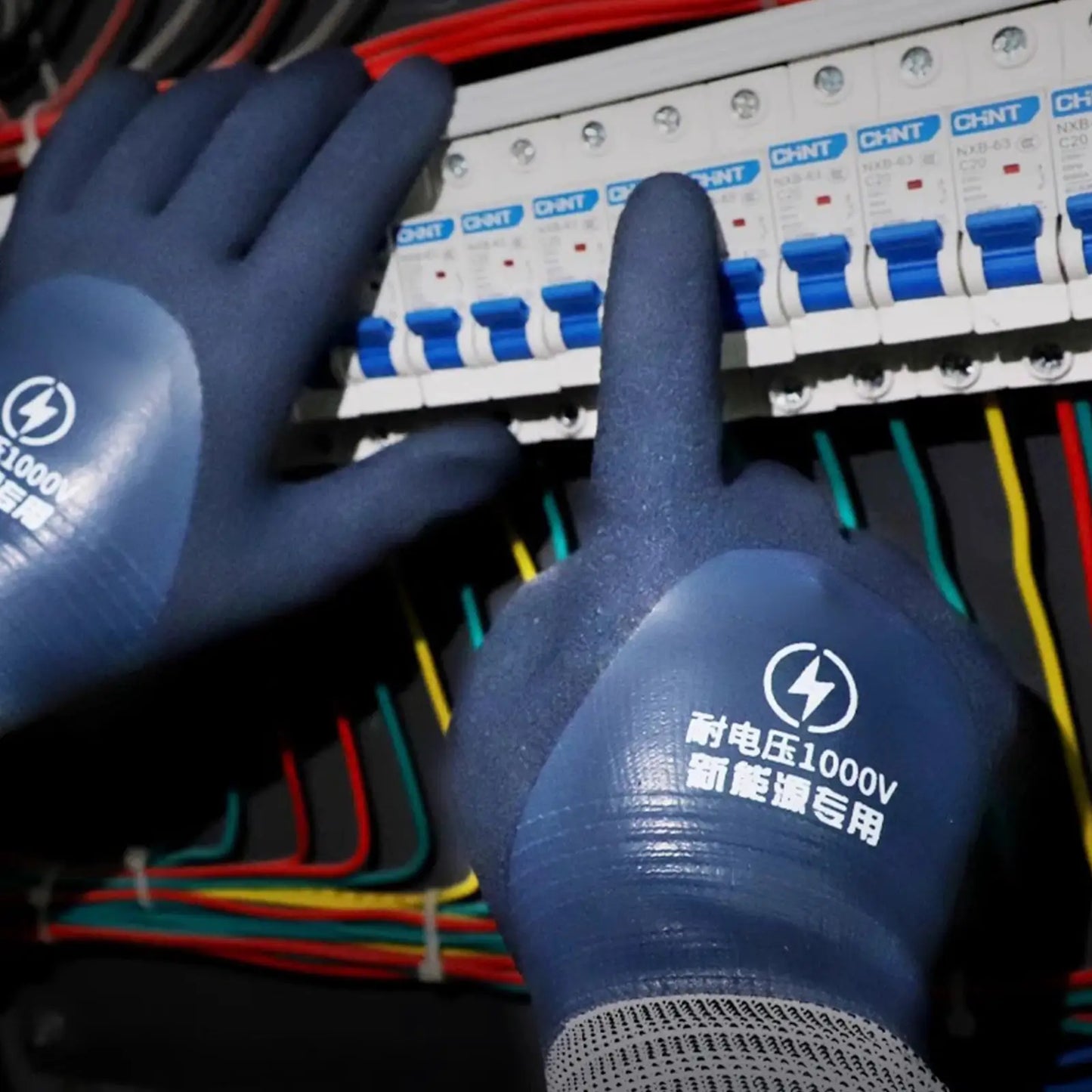 Electrician Insulating Gloves Withstanding Voltage1000V Work Gloves Rubber Insulated Gloves for Electrical Maintenance Prevent S from PriceLows™