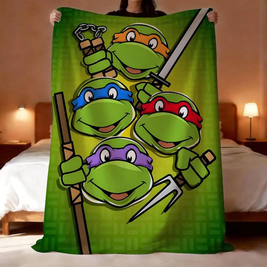 Mutant And Ninja Turtles Throw Blanket | Lightweight 240g | Polyester | One Size