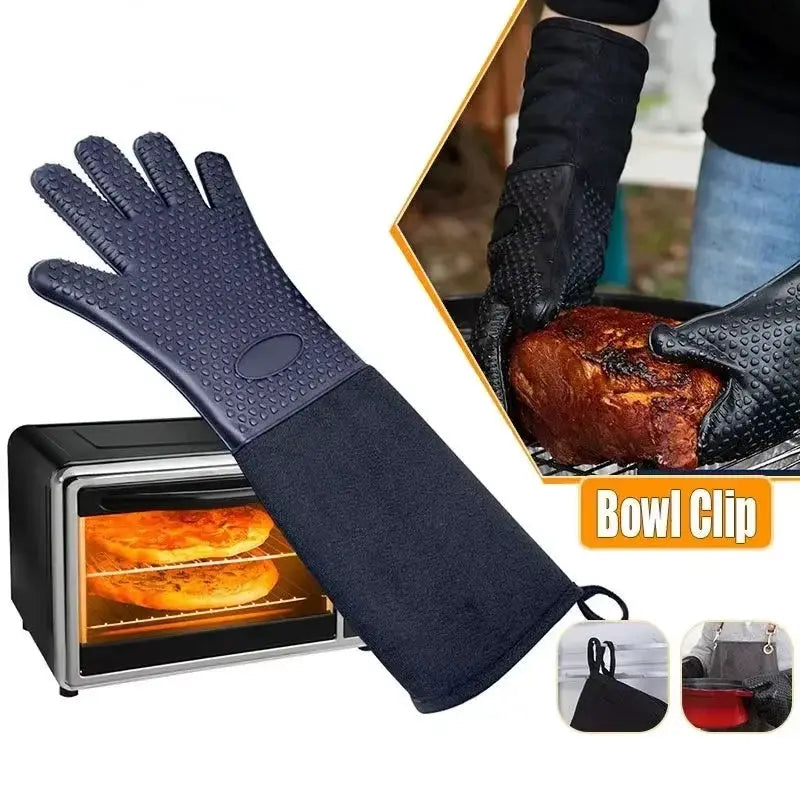 Silicone Oven Mitts | Extra Long | Heat Resistant | One Size