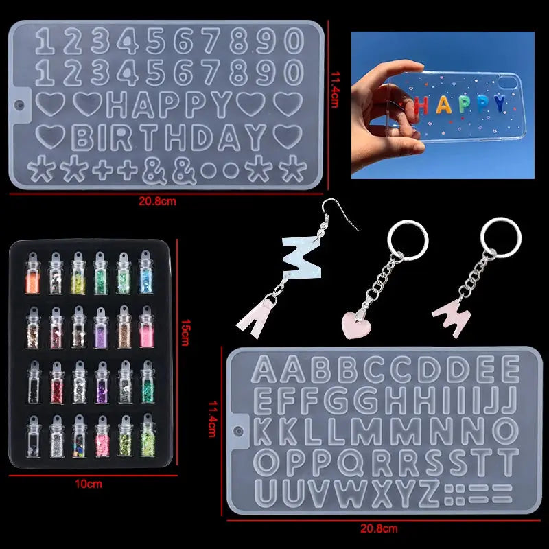 Resin Jewelry Making Kit | Dried Flowers Foil Earring Necklaces